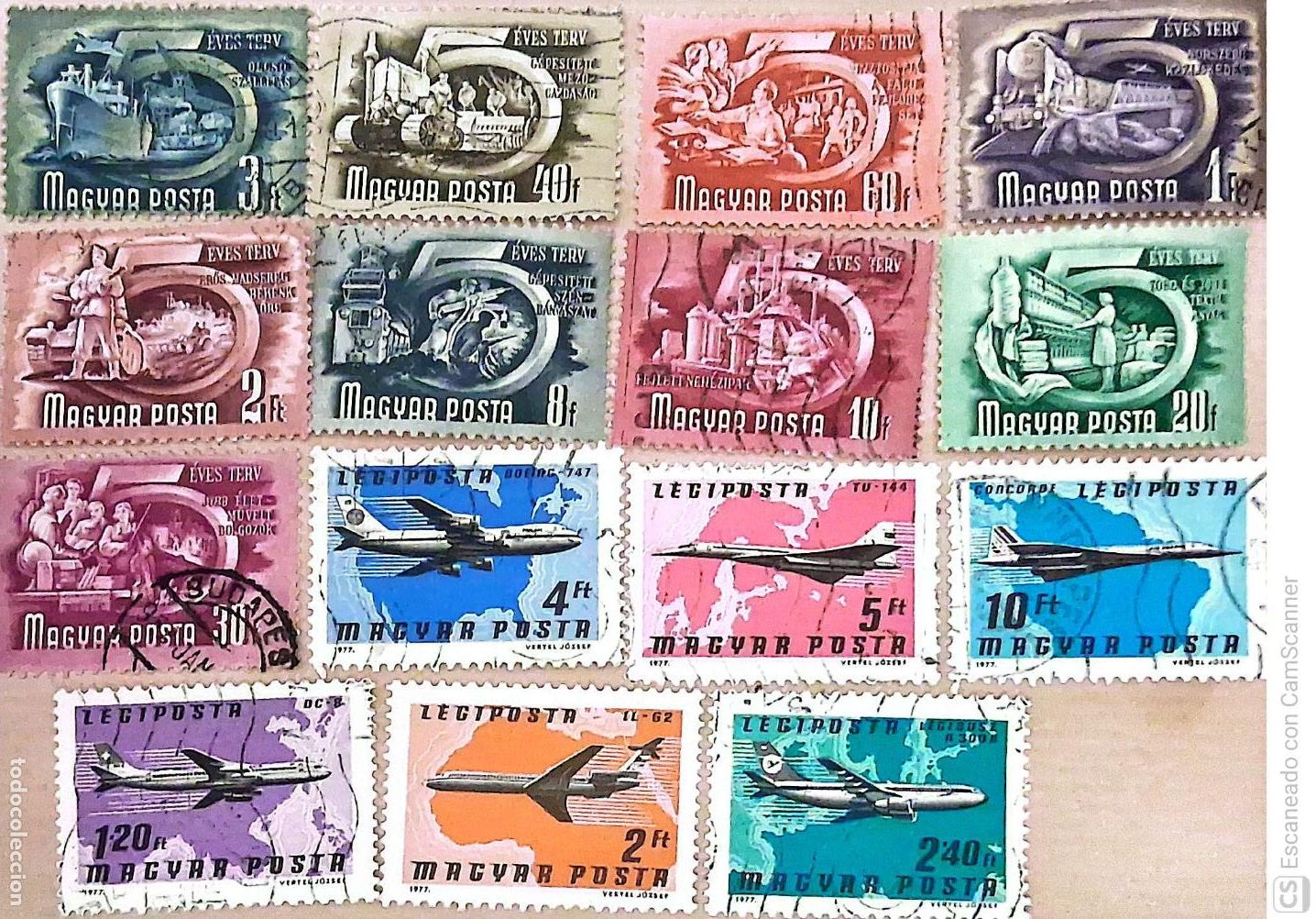 Sellos: Hungr&iacute;a. 15 Sellos usados distintos. Ref. e250 - Foto 1