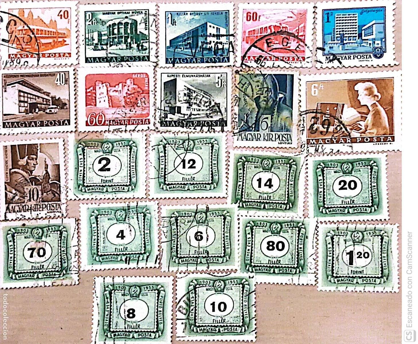Sellos: Hungr&iacute;a. 35 Sellos usados distintos. Ref. e203 - Foto 2