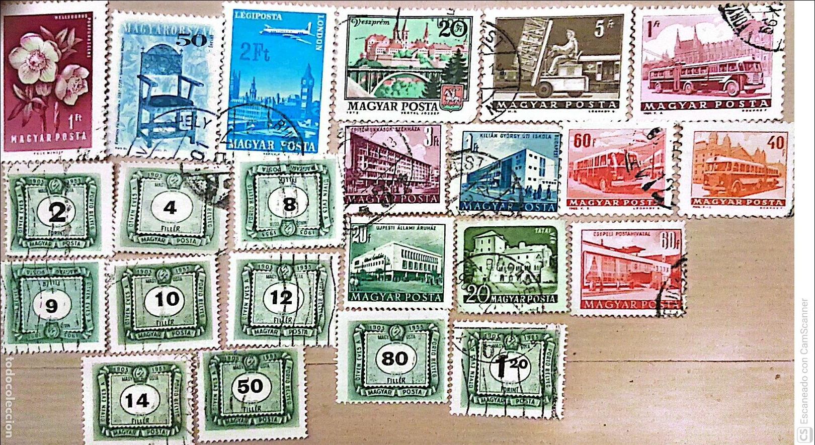 Sellos: Hungr&iacute;a. 40 Sellos usados distintos. Ref. e527 - Foto 2