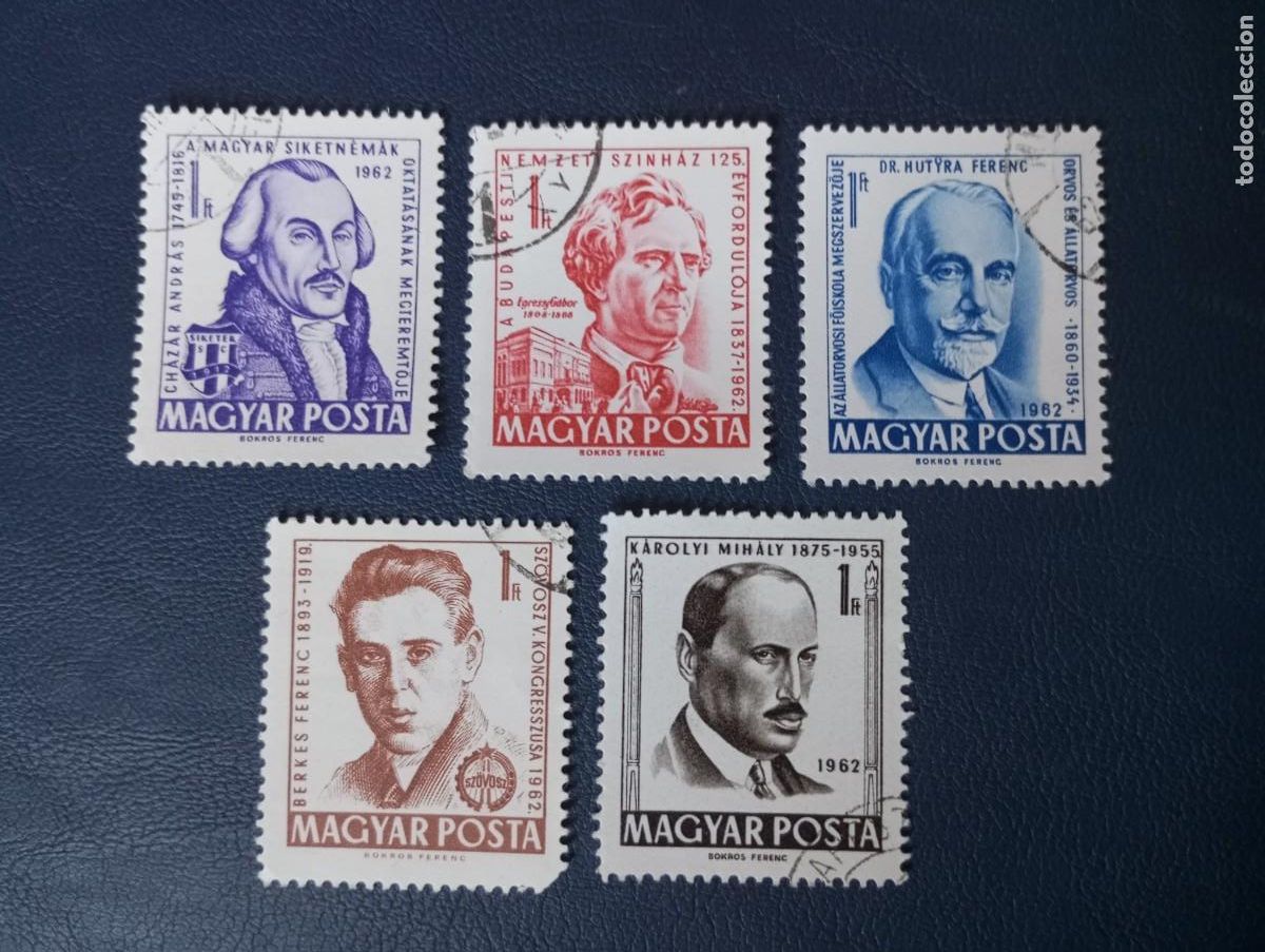 Selos: HUNGR&Iacute;A, 1962, PERSONALIDADES
