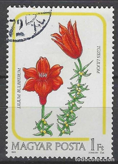 Sellos: HUNGR&Iacute;A 1985 - FLORA - USADO - Foto 1