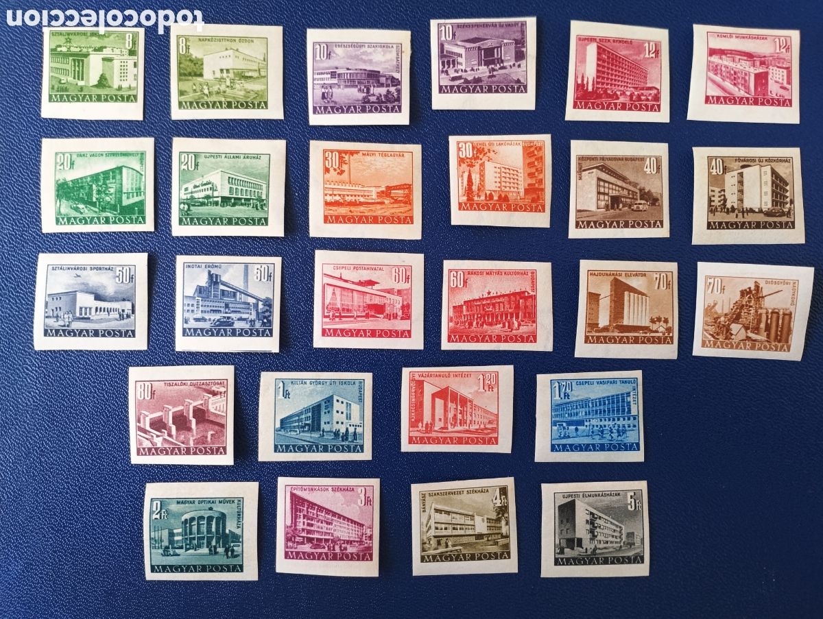 Sellos: SELLOS HUNGR&Iacute;A MNH 1950 PLAN DE RECONSTRUCCI&Oacute;N. COMPLETA SIN DENTAR