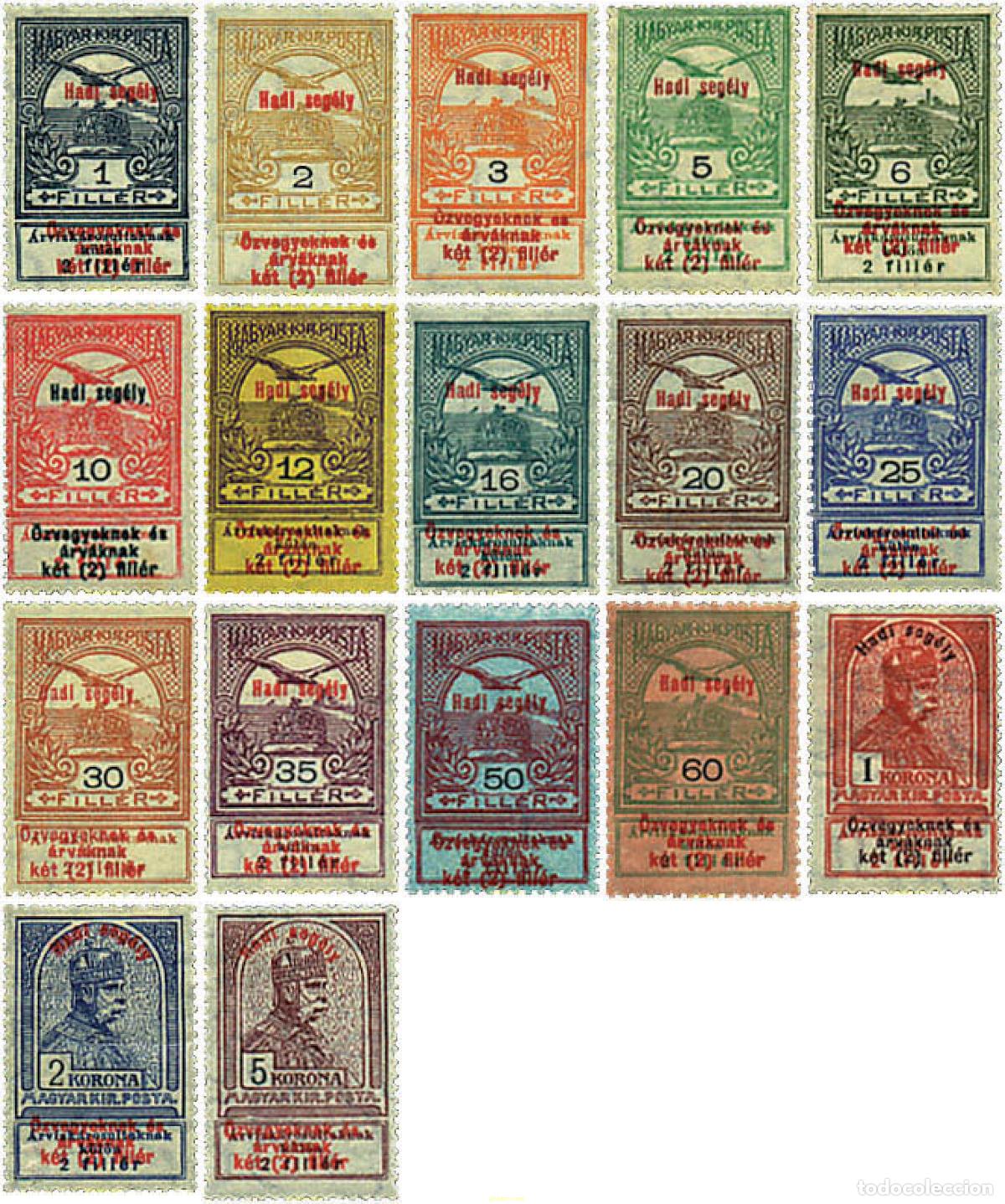 Sellos: 785782 HINGED HUNGRIA 1914 MOTIVOS VARIOS