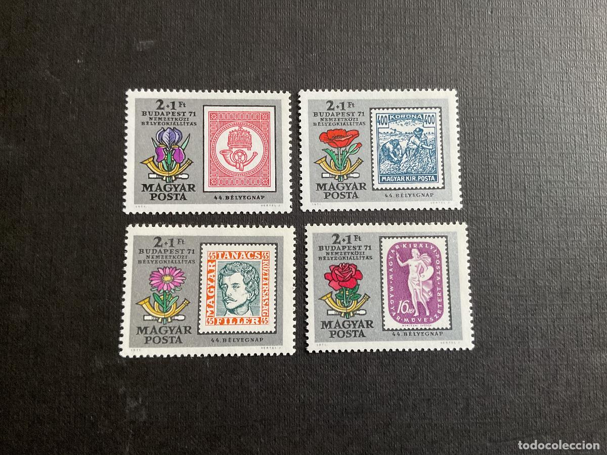 Sellos: HUNGRIA N&ordm; YVERT 2171/4*** A&Ntilde;O 1971. CENTENARIO PRIMEROS SELLOS HUNGAROS