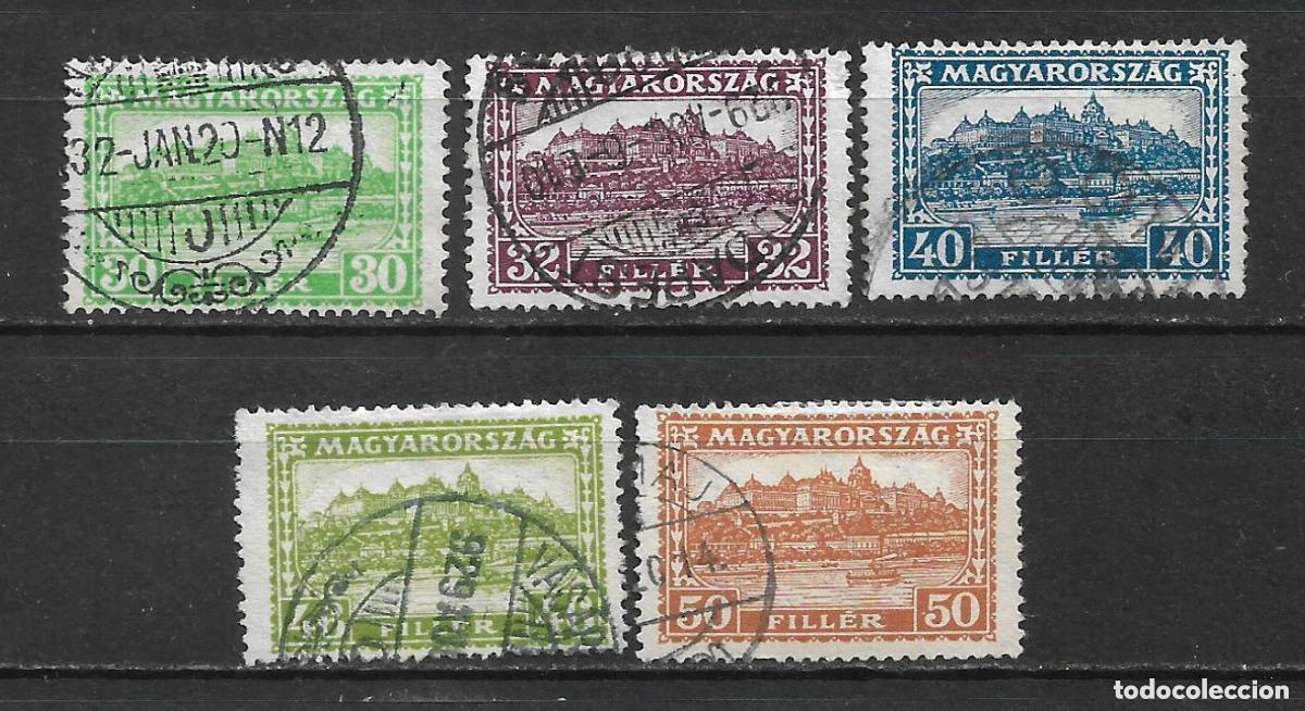 Sellos: hungria 1928-31 scott 437-441 usado completa - 11/31