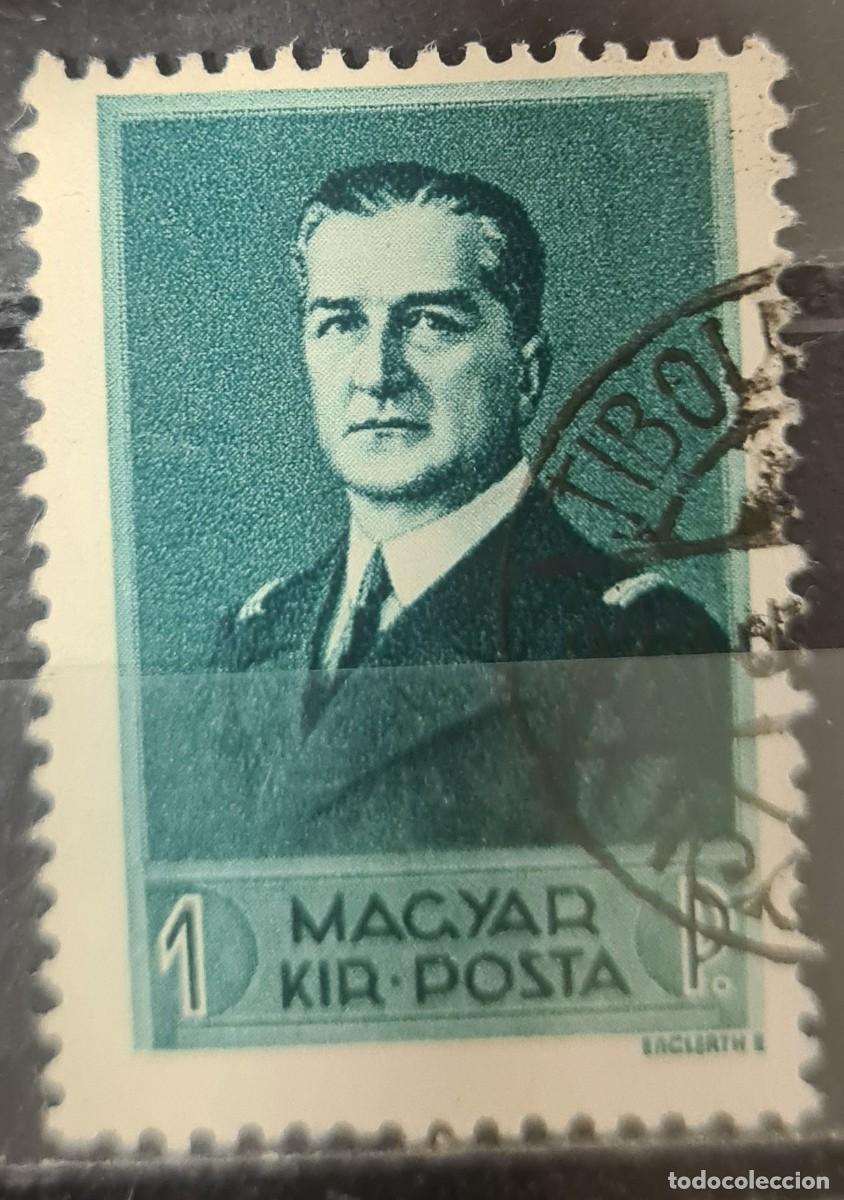 Sellos: Sello usado de Hungr&iacute;a 1938: 70 aniversario del almirante Miklos Horthy