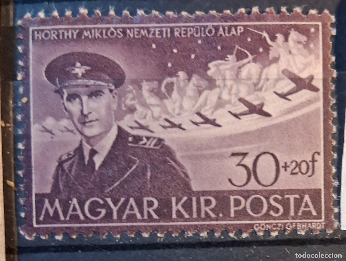 Sellos: HUNGR&Iacute;A, 1943, CAT.YT. PA.57.