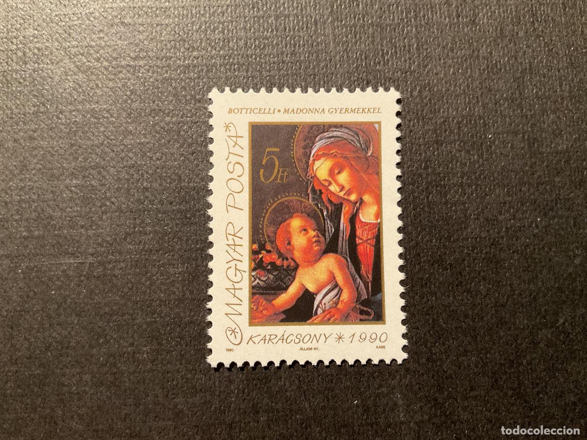 Sellos: HUNGRIA N&ordm; 3301*** A&Ntilde;O 1990. NAVIDAD. PINTURA DE BOTTICELLI