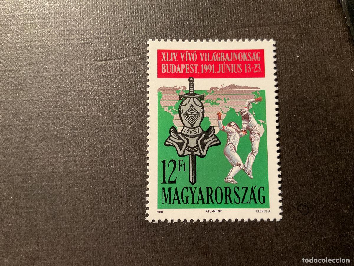 Sellos: HUNGRIA N&ordm; 3323*** A&Ntilde;O 1991. CAMPEONATO DEL MUNDO DE ESGRIMA