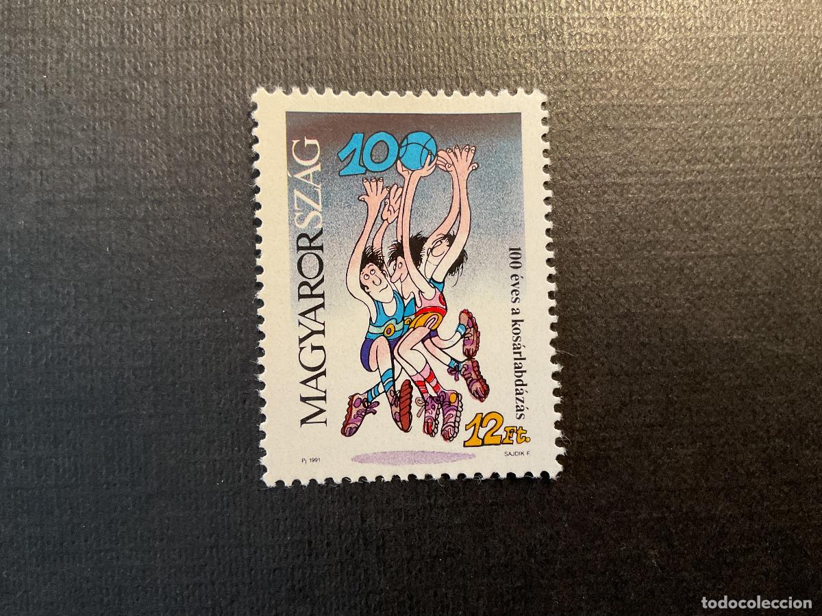Sellos: HUNGRIA N&ordm; 3331*** A&Ntilde;O 1991. CENTENARIO DEL BALONCESTO