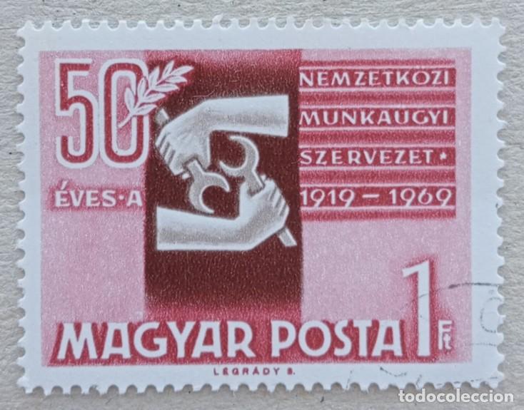 Sellos: 1969. HUNGR&Iacute;A. 2042. Organizaci&oacute;n Internacional del Trabajo (OIT). Serie completa. Usado.