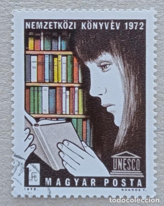 Sellos: 1972. HUNGR&Iacute;A. 2232. A&ntilde;o Internacional del Libro. Serie completa. Usado.