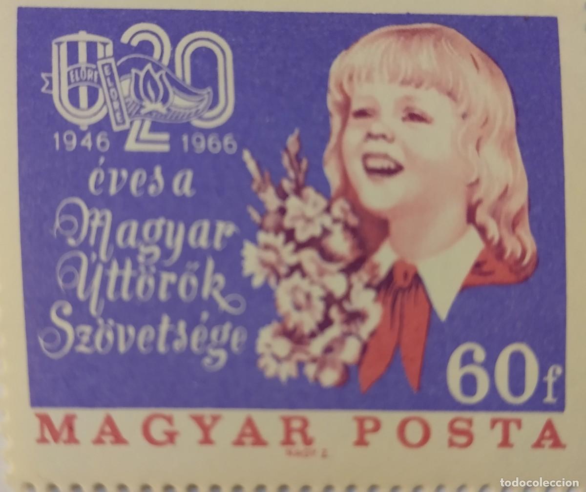 Sellos: SELLO HUNGR&Iacute;A, A&Ntilde;O 1966, SERIE COMPLETA. 20 ANIVERSARIO ORGANIZACI&Oacute;N J&Oacute;VENES PIONEROS, YVERT1831.