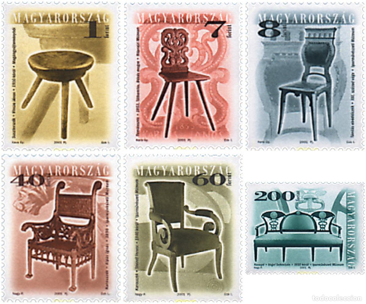 Sellos: 66480 MNH HUNGRIA 2001 SILLAS Y BUTACAS DE ESTILO