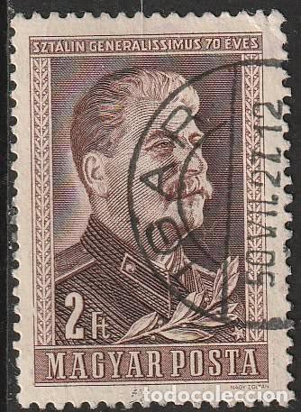 Sellos: Hungria 1949 Scott 866 Sello &ordm; Josif W. Stalin (1879-1953) revolutionary & politician Michel 1068A