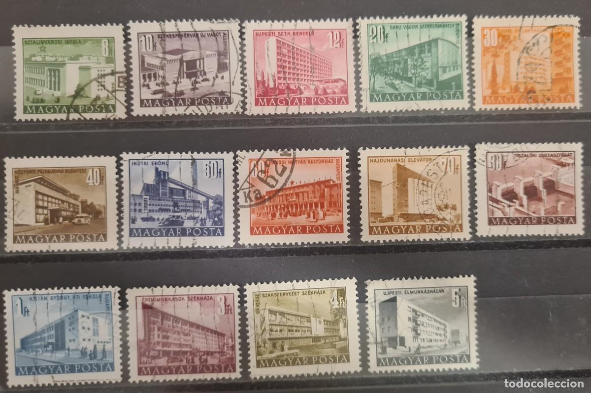 Briefmarken: Serie completa de sellos usados de Hungr&iacute;a 1951-52: reconstrucci&oacute;n