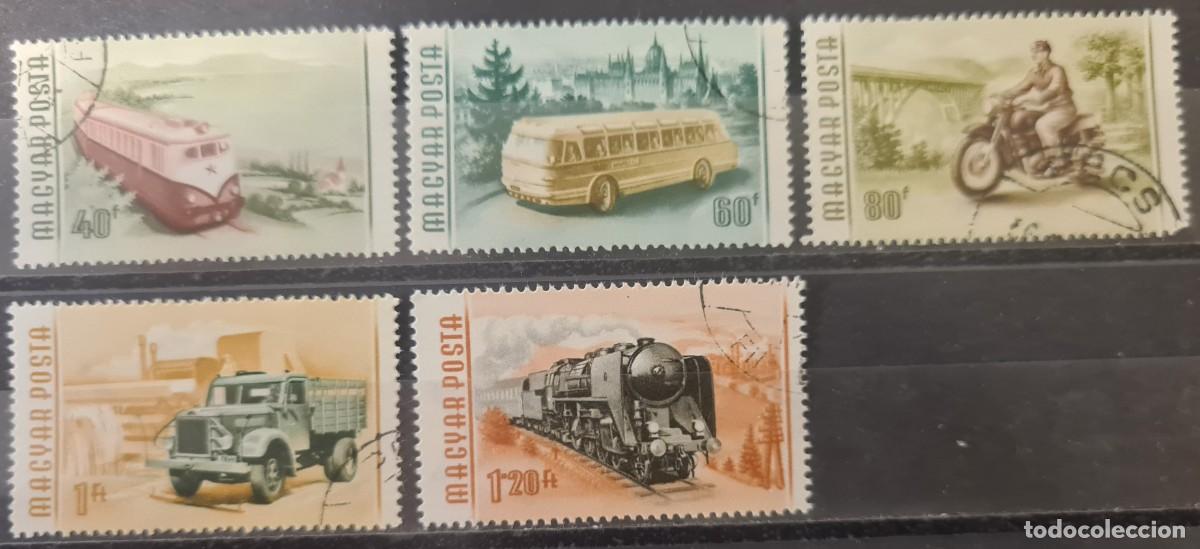 Selos: Serie de sellos usados de Hungr&iacute;a 1955: transportes