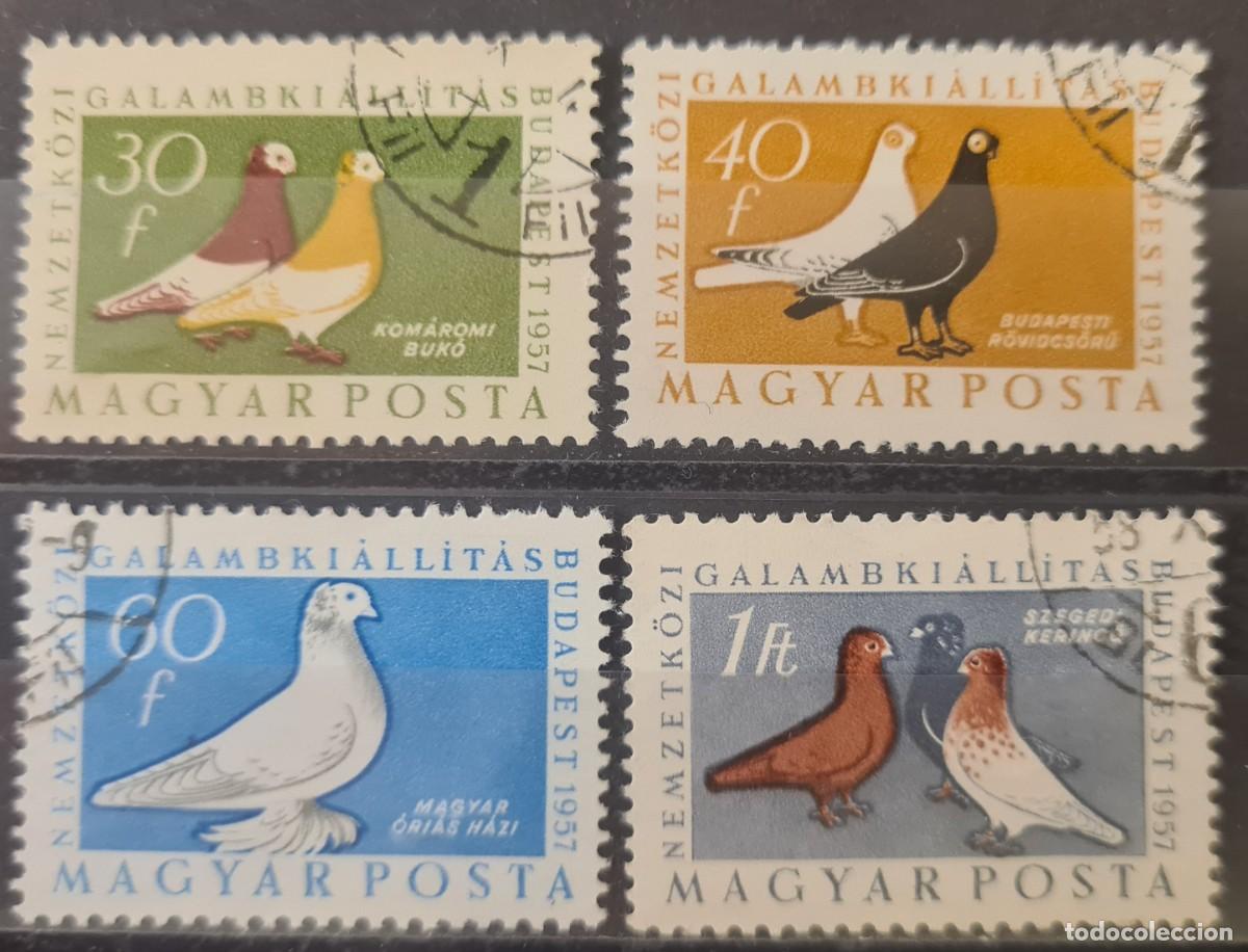 Briefmarken: Serie de sellos usados de Hungr&iacute;a 1957-58: Exposici&oacute;n Colomb&oacute;fila Internacional en Budapest
