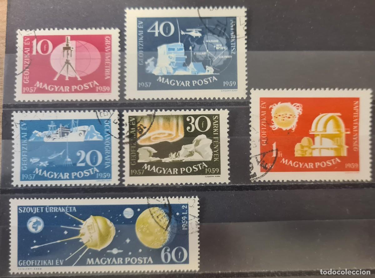 Sellos: Serie de sellos usados de Hungr&iacute;a 1959: A&ntilde;o Geof&iacute;sico Internacional