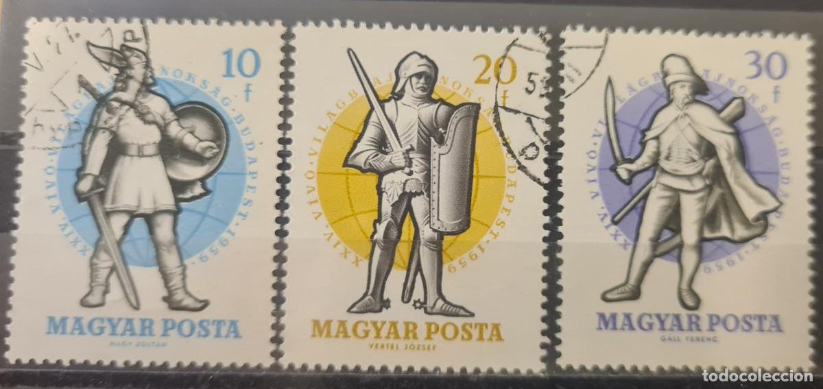 Sellos: Serie de sellos usados de Hungr&iacute;a 1959: XXIV Campeonato Mundial de Esgrima, en Budapest