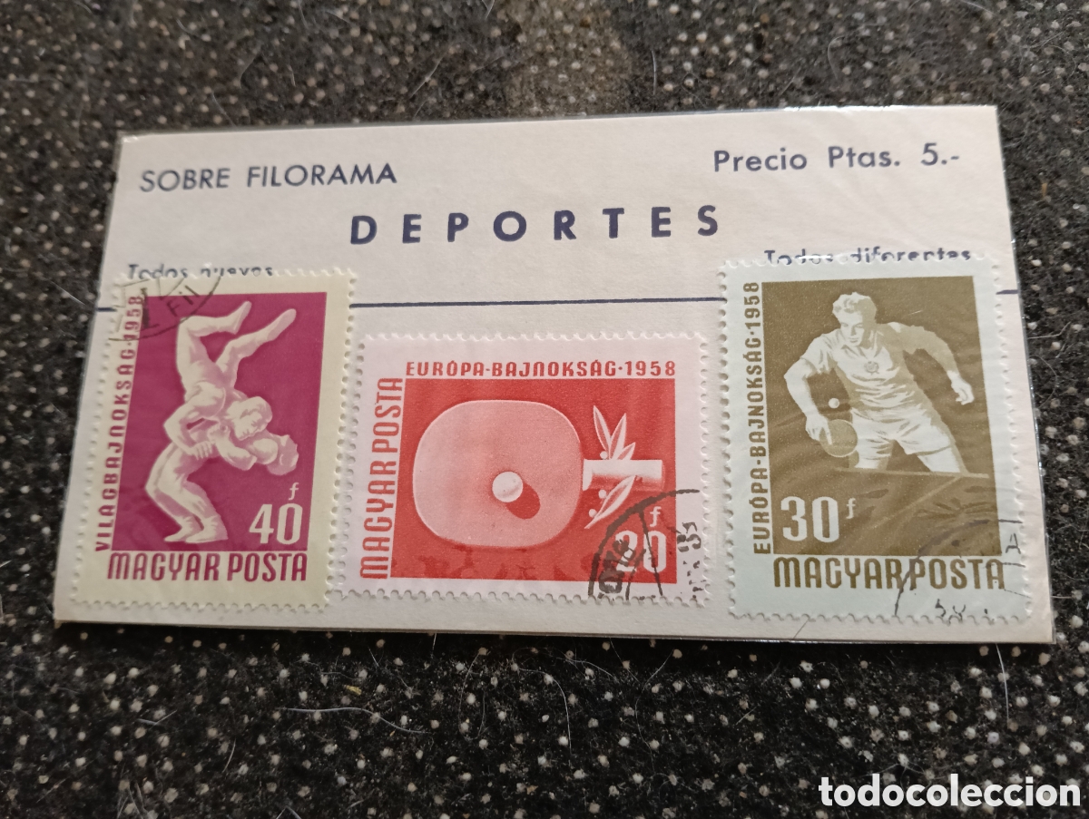 Sellos: HUNGRIA, CAMPEONATOS EUROPA 1958, todos usados