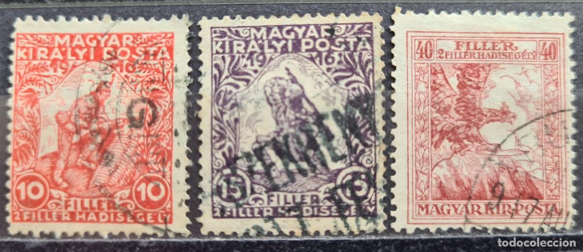 Sellos: Serie completa de sellos usados de Hungr&iacute;a 1916-17: pro v&iacute;ctimas de la guerra