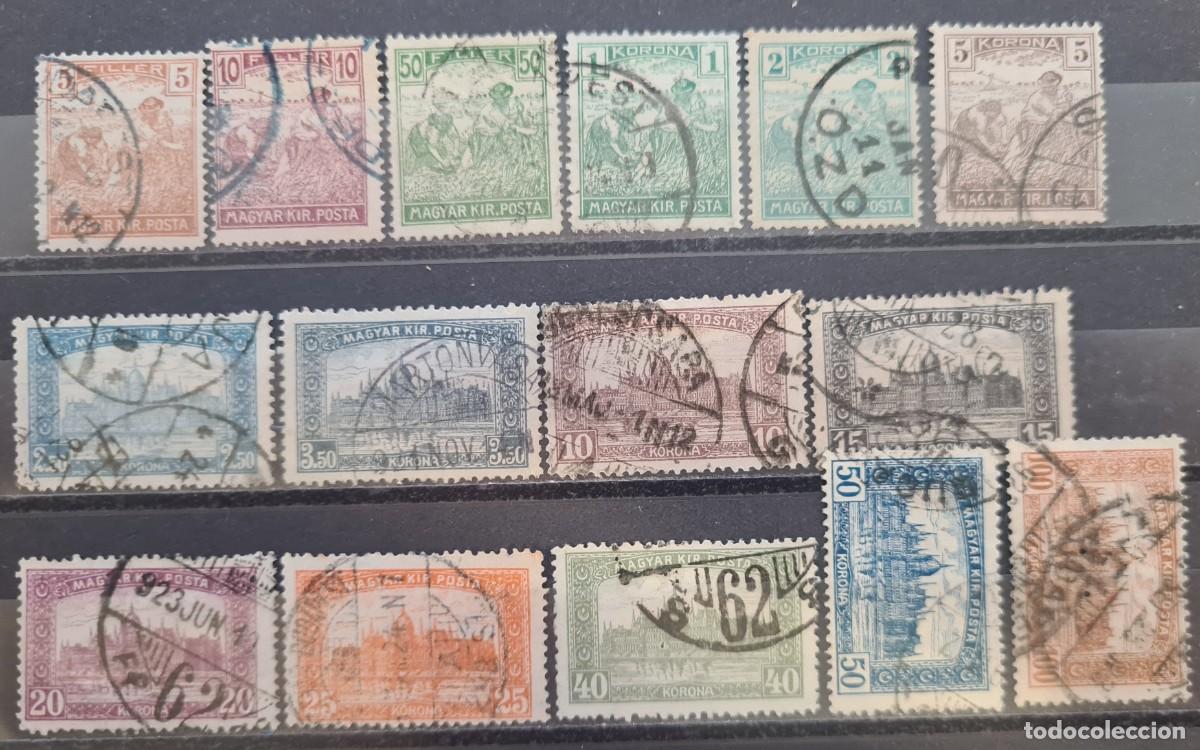 Sellos: Serie de sellos usados de Hungr&iacute;a 1920-23