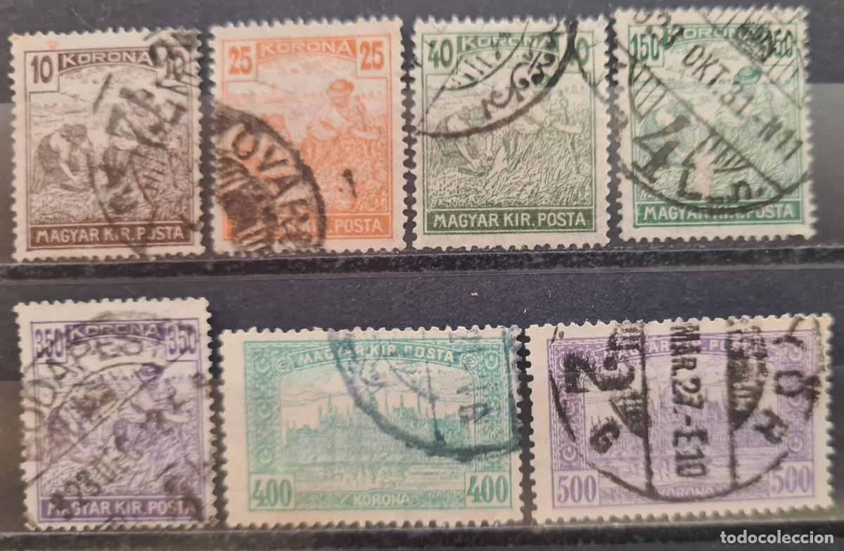 Sellos: Serie de sellos usados de Hungr&iacute;a 1923-24