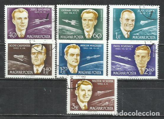Sellos: 8538D-HUNGR&Iacute;A SERIE COMPLETA AVES AEREOS 1962 n&ordm; 243/240 ESPACIO