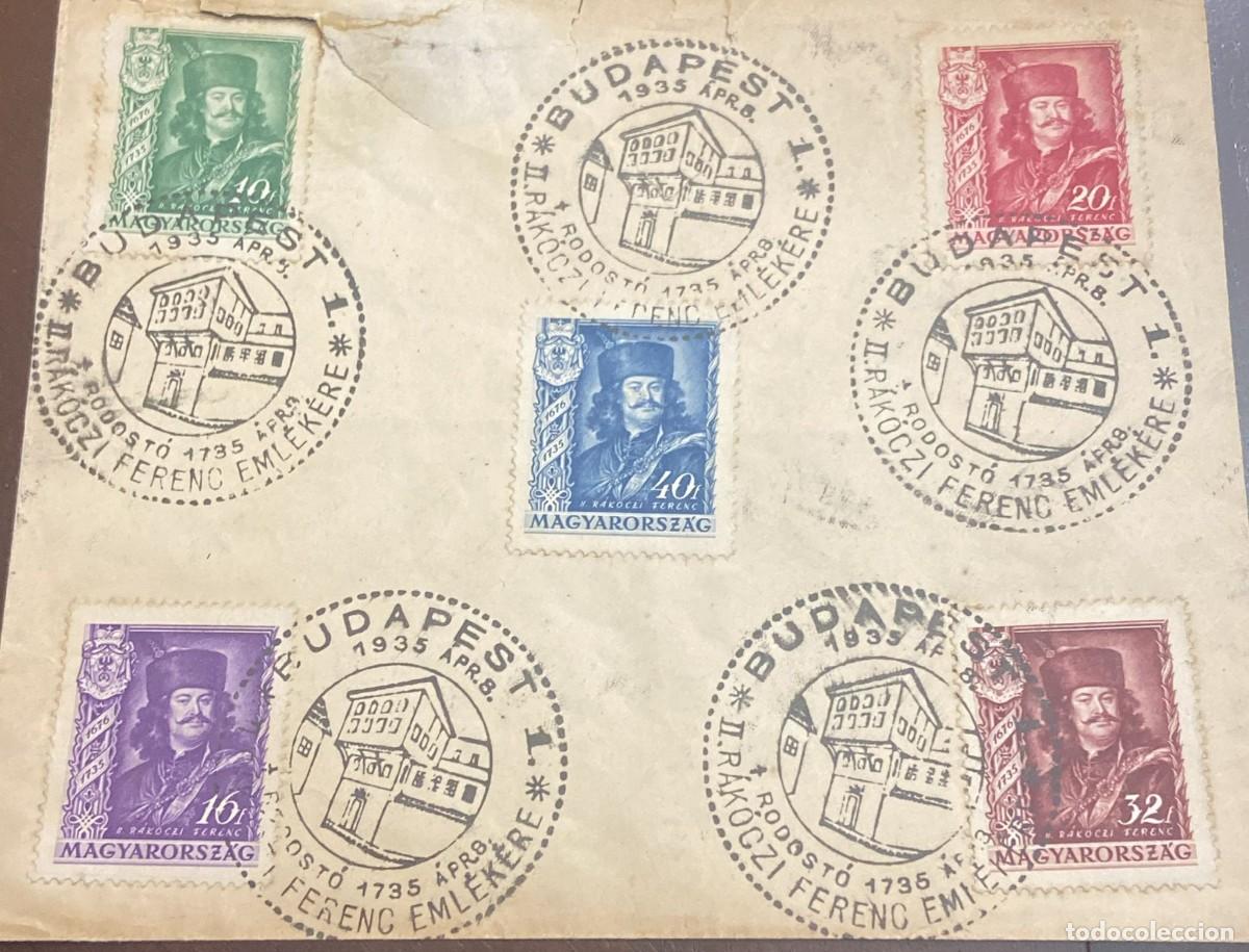 Stamps: O) 1935 HUNGARY, FRANCIS II RAKOCZY -PRINCE OF TRANSYLVANIA, BUDAPEST, FDC XF