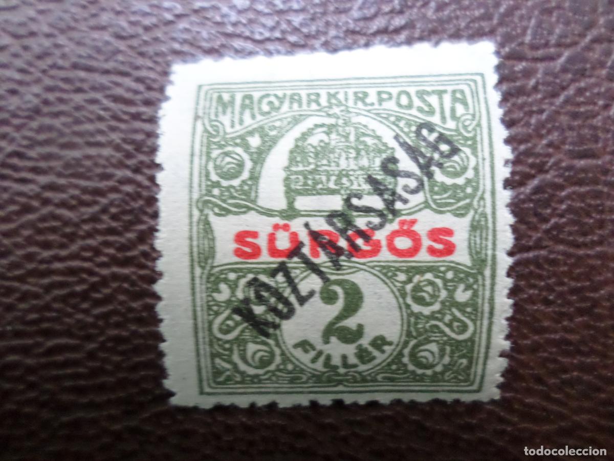 Sellos: *hungria, 1918, sello sobrecargado Yvert 10 journaux