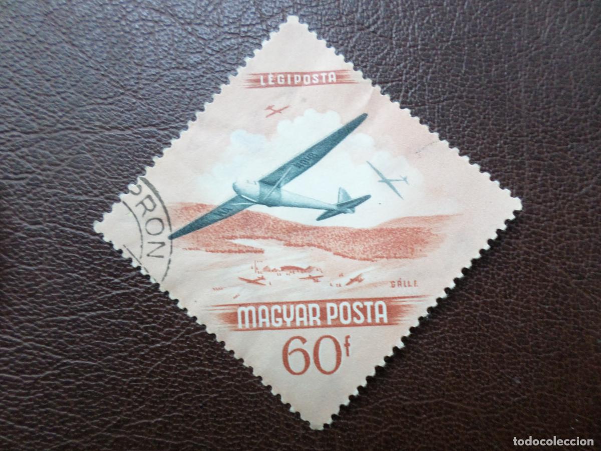 Sellos: *hungria, 1954, dia de la aviaci&oacute;n, vuelo sin motor, Yvert 175 aereo