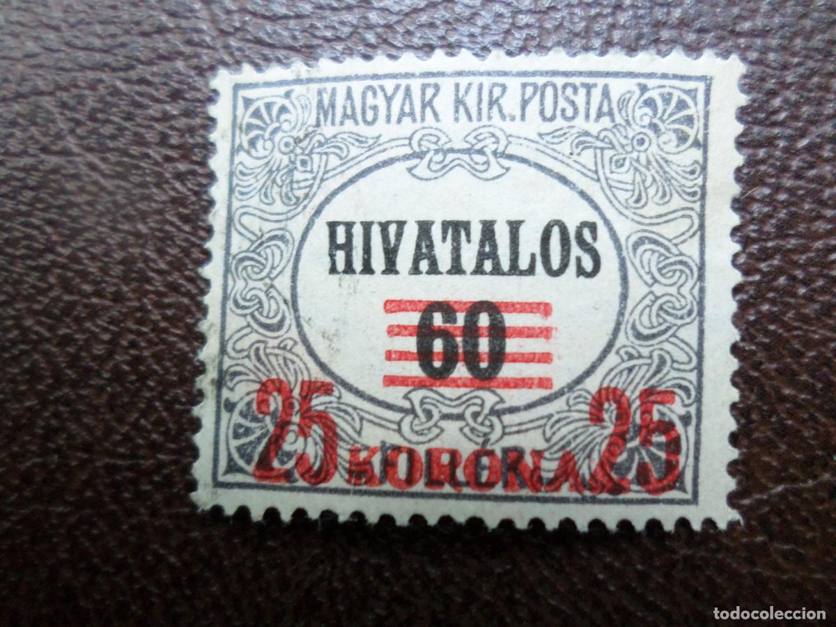 Sellos: *hungria, 1922, sello de servicio sobrecargado, Yvert 10