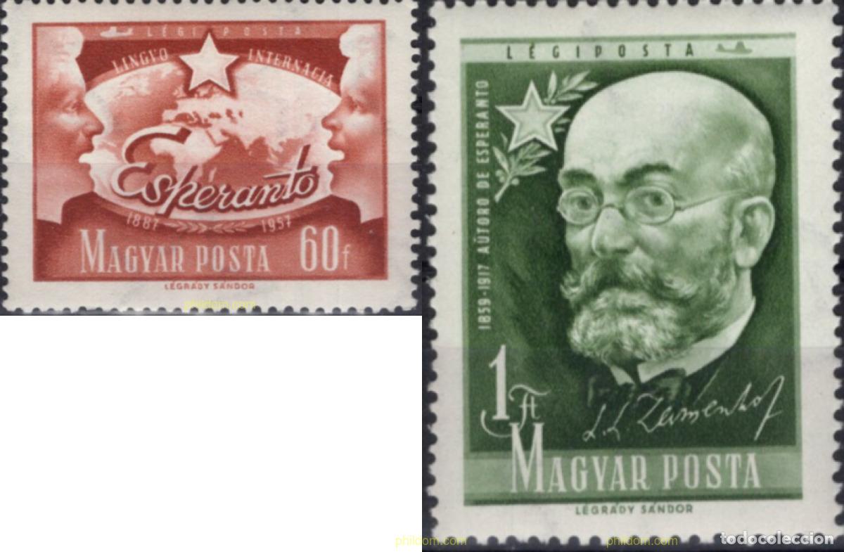 Sellos: 701649 MNH HUNGRIA 1957 70 ANIVERSARIO DEL ESPERANTO