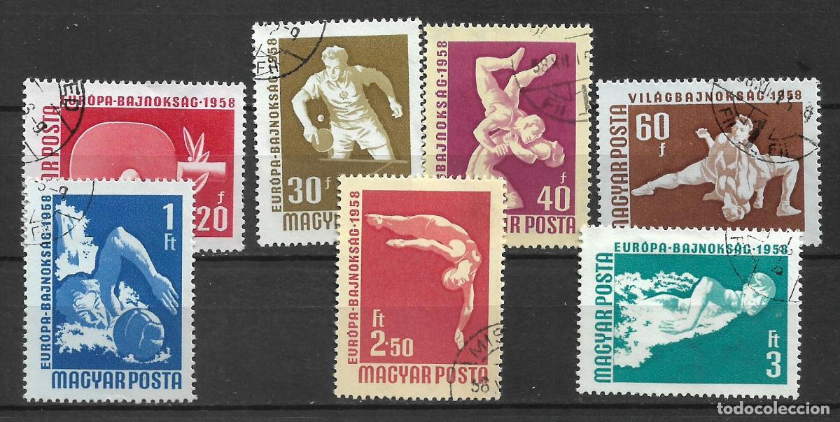 Sellos: hungria 1958 serie completa usado deportes - 34/14