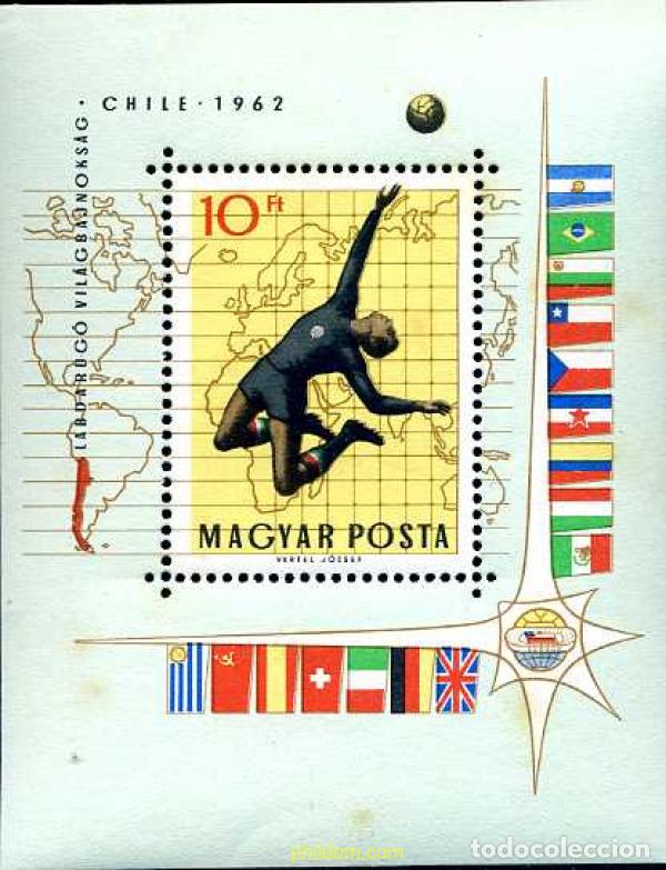 Timbres: 63981 MNH HUNGRIA 1962 COPA DEL MUNDO DE FUTBOL. CHILE-62