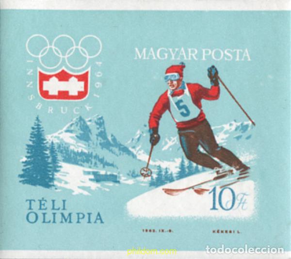 Timbres: 16021 MNH HUNGRIA 1964 9 JUEGOS OLIMPICOS DE INVIERNO. INNSBRUCK 1964
