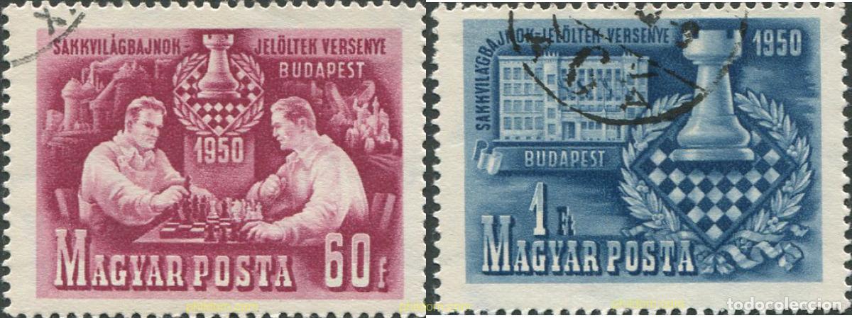 Sellos: 679310 USED HUNGRIA 1950 SEMIFINAL DE LOS CAMPEONATOS DEL MUNDO DE AJEDREZ