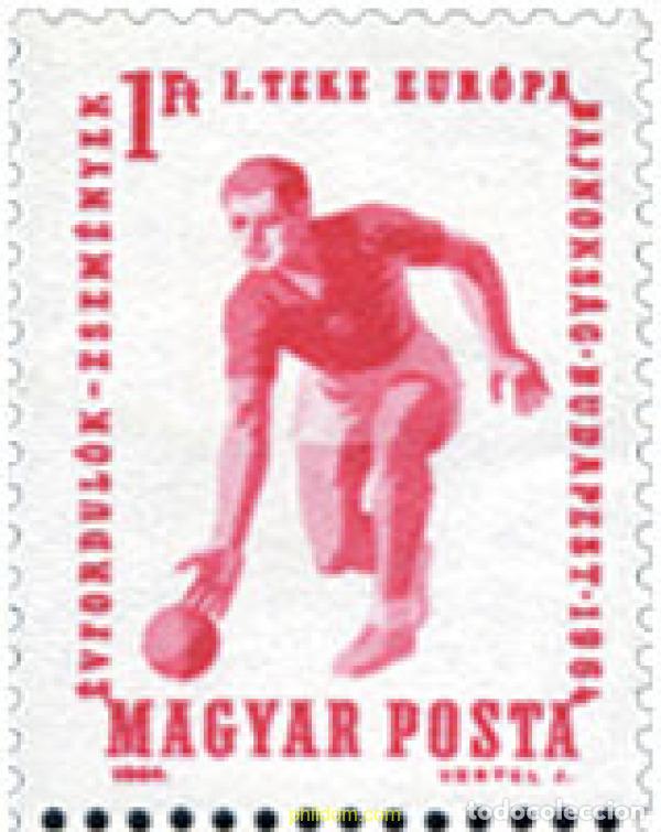 Sellos: 80322 MNH HUNGRIA 1964 CAMPEONATO DE EUROPA DE BOLOS EN BUDAPEST