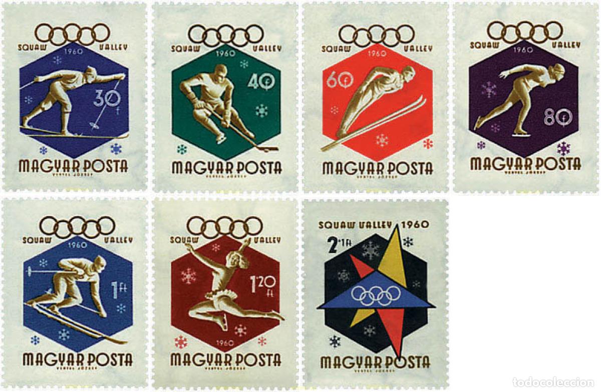 Sellos: 71049 MNH HUNGRIA 1960 8 JUEGOS OLIMPICOS INVIERNO SQUAW VALLEY 1960