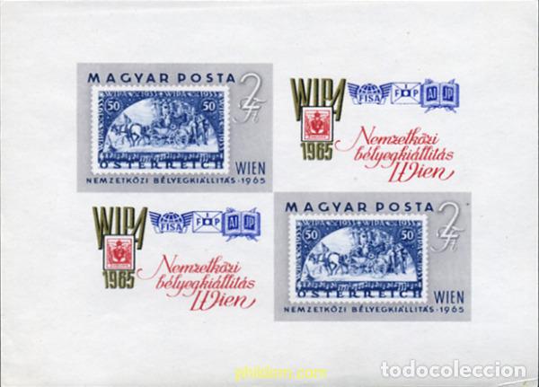 Stamps: 15540 MNH HUNGRIA 1965 WIPA 1965. EXPOSICION FILATELICA INTERNACIONAL EN VIENA