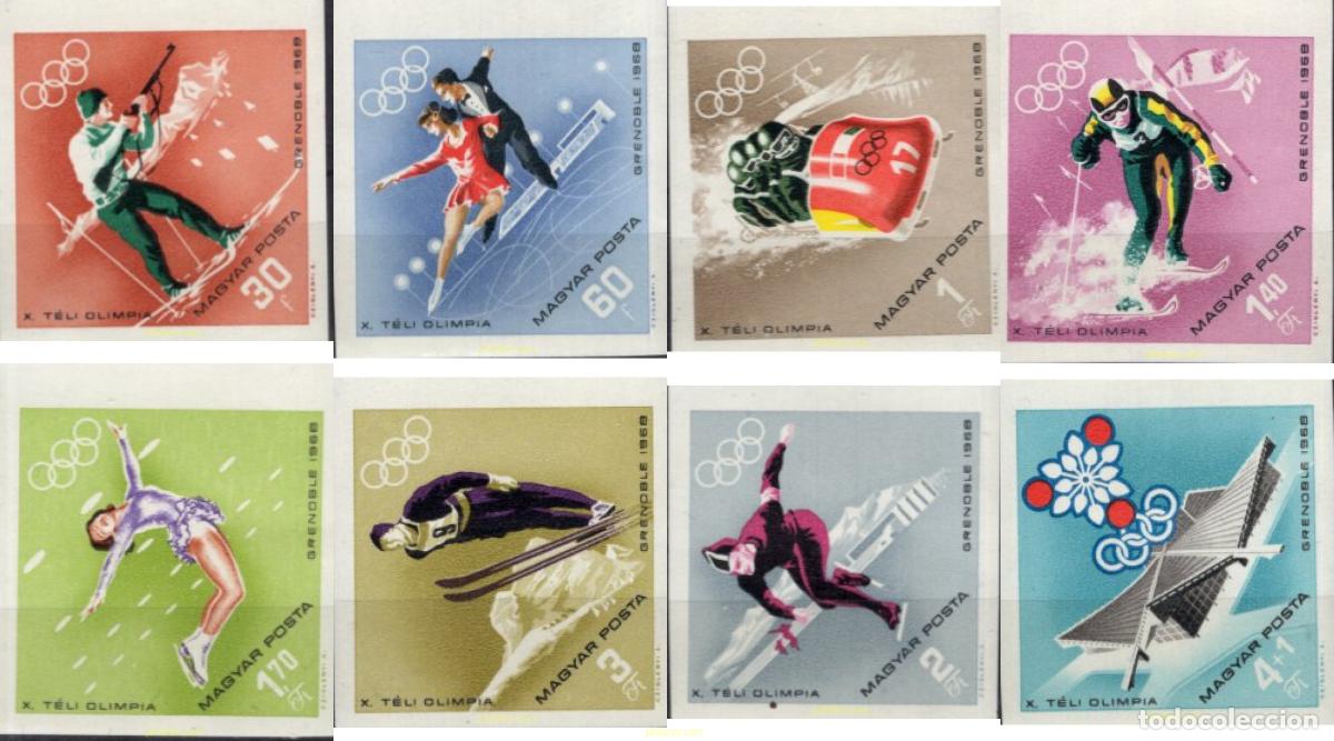 Sellos: 15570 MNH HUNGRIA 1968 10 JUEGOS OLIMPICOS INVIERNO GRENOBLE 1968