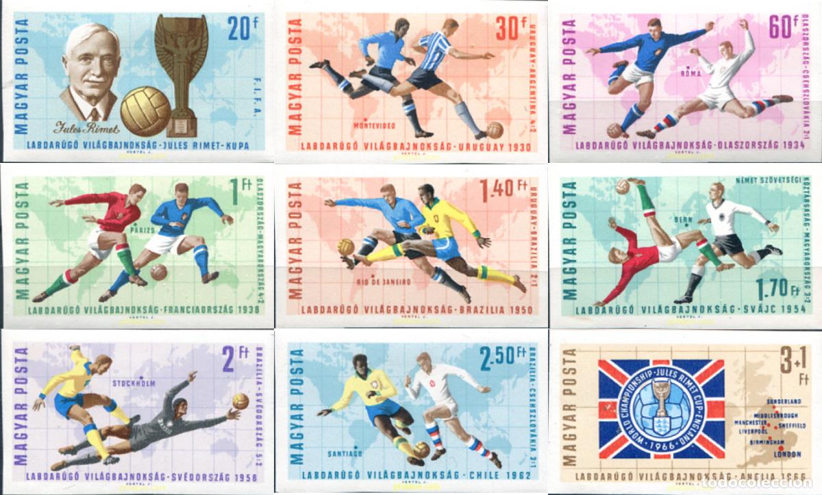 Sellos: 15554 MNH HUNGRIA 1966 COPA DEL MUNDO DE FUTBOL. INGLATERRA-66
