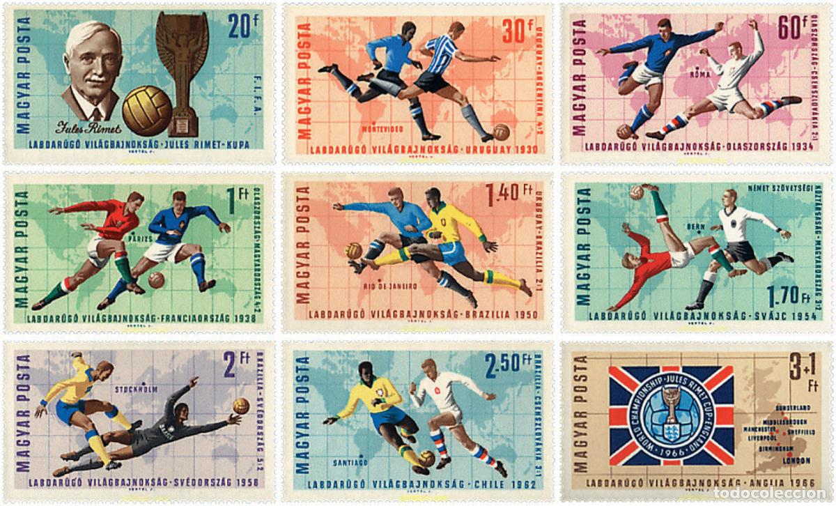Sellos: 64024 MNH HUNGRIA 1966 COPA DEL MUNDO DE FUTBOL. INGLATERRA-66
