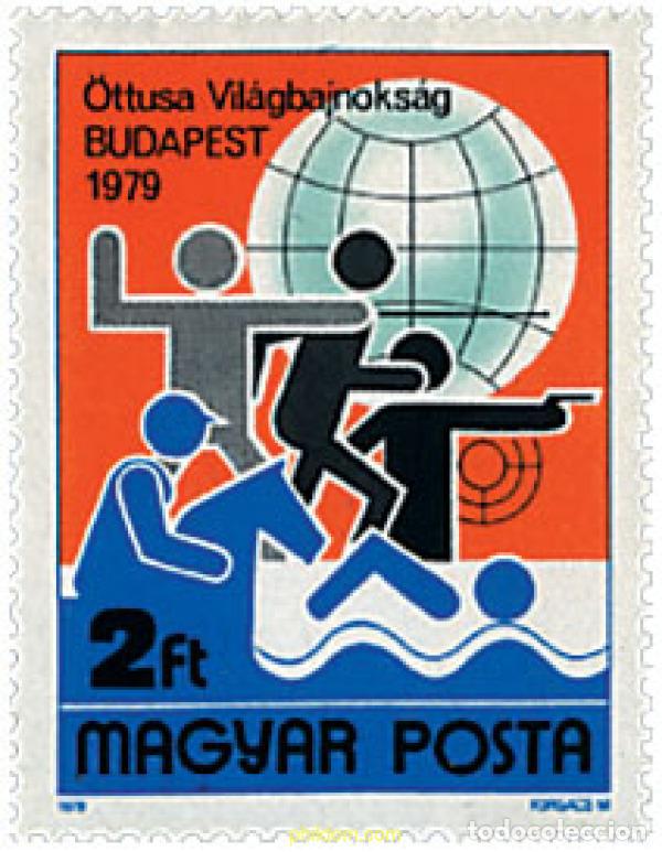 Sellos: 64151 MNH HUNGRIA 1979 CAMPEONATO DEL MUNDO DE PENTATHLON EN BUDAPEST