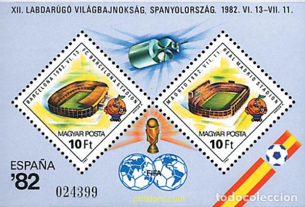 Sellos: 64187 MNH HUNGRIA 1982 COPA DEL MUNDO DE FUTBOL. ESPA&Ntilde;A-82
