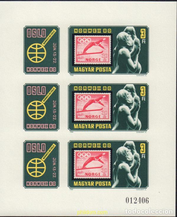 Sellos: 12992 MNH HUNGRIA 1980 NORWEX 80. EXPSICION FILATELICA INTERNACIONAL