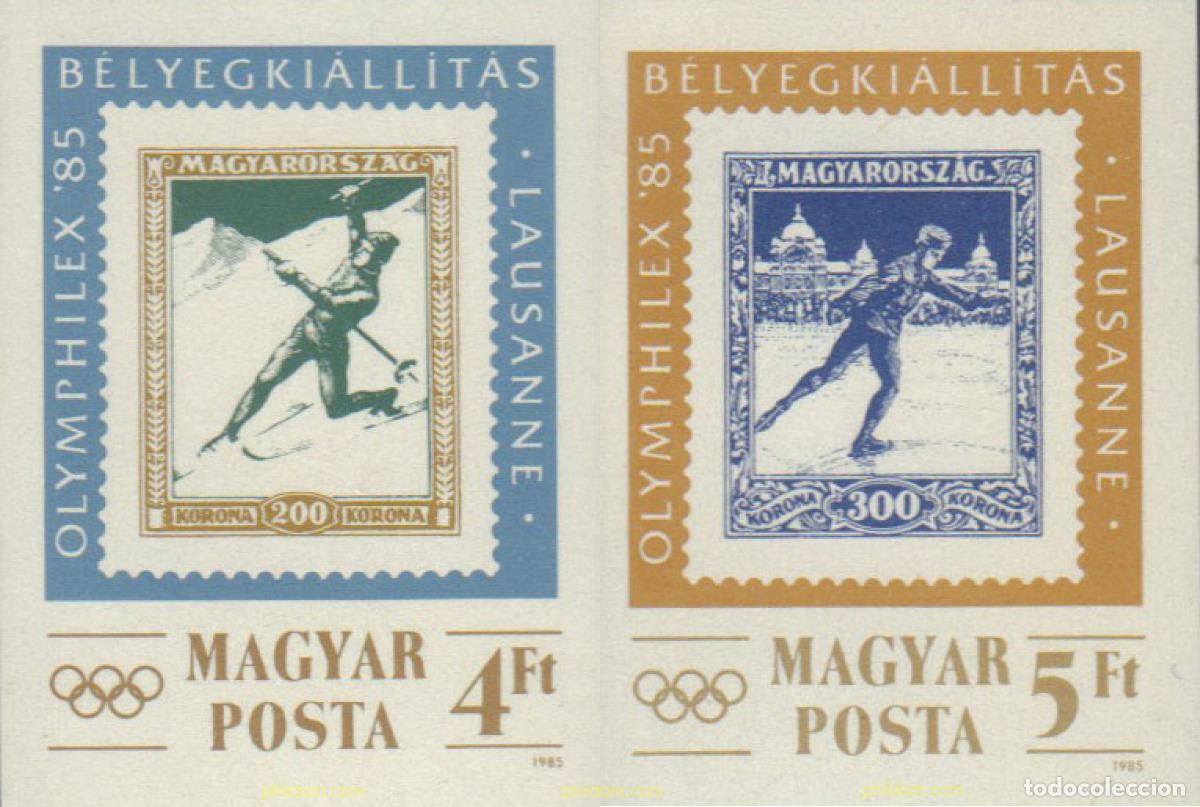 Sellos: 15661 MNH HUNGRIA 1985 OLYMPHILEX 85. EXPOSICION INTERNACIONAL DE FILATELICA OLIMPICA