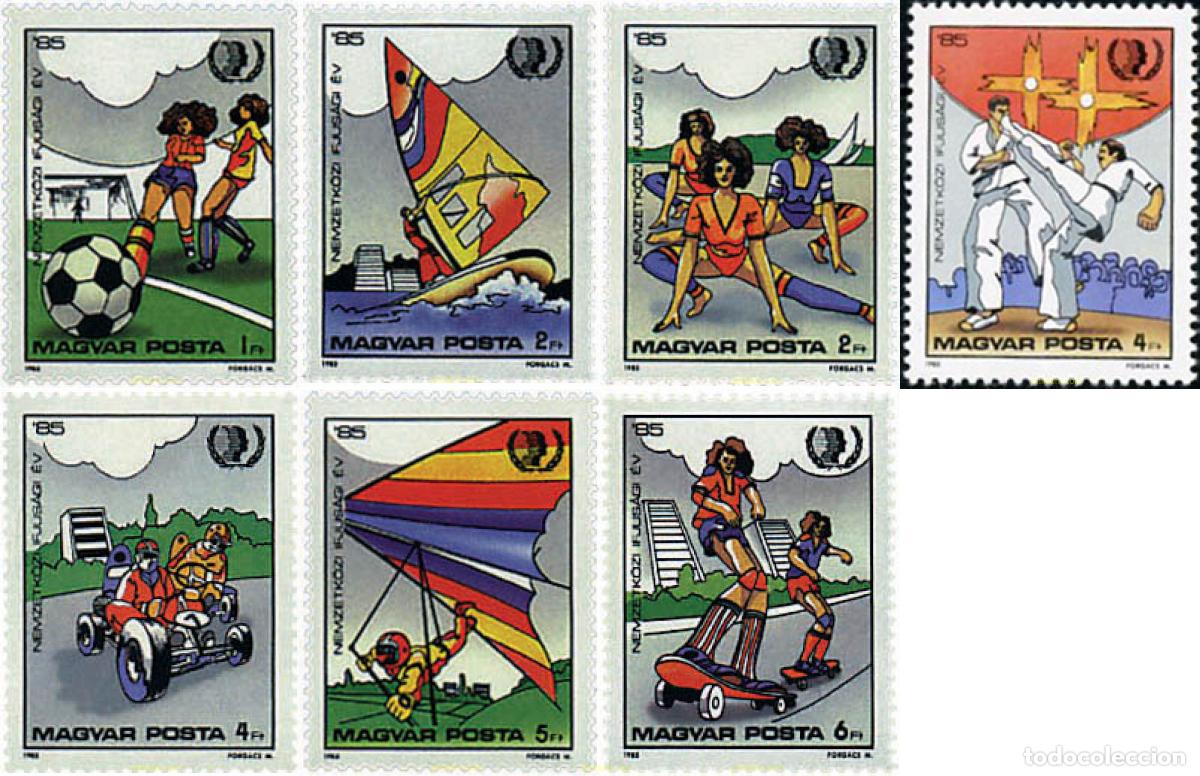 Sellos: 64220 MNH HUNGRIA 1985 A&Ntilde;O INTERNACIONAL DE LA JUVENTUD