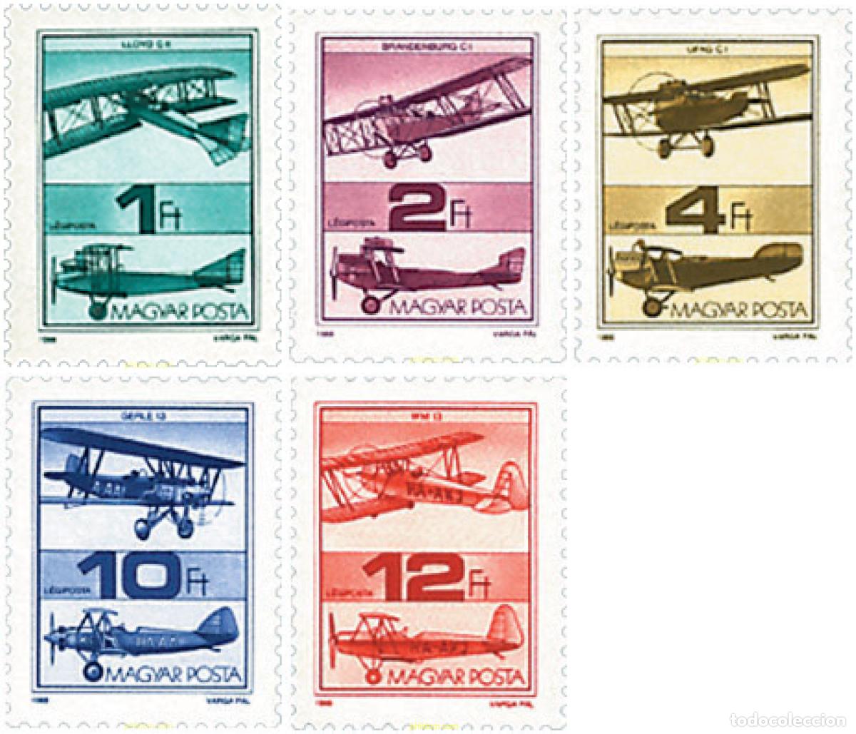 Sellos: 64277 MNH HUNGRIA 1988 PIONEROS DE LA AVIACION